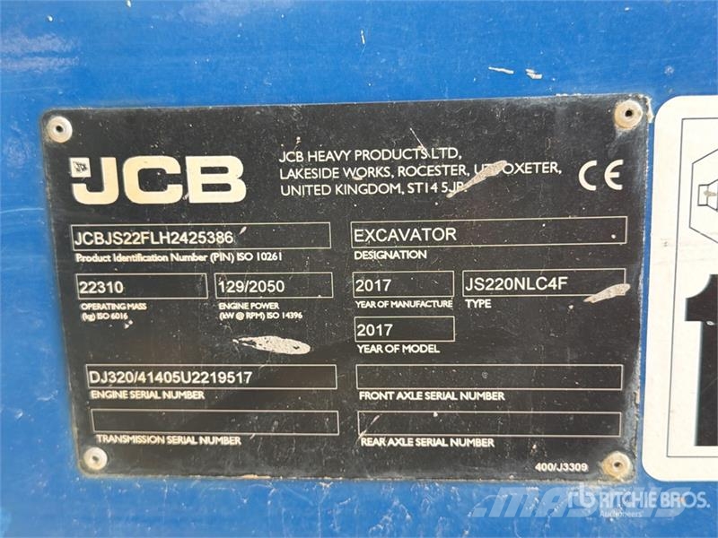 JCB JS220 Tracked Excavator Верижен екскаватор