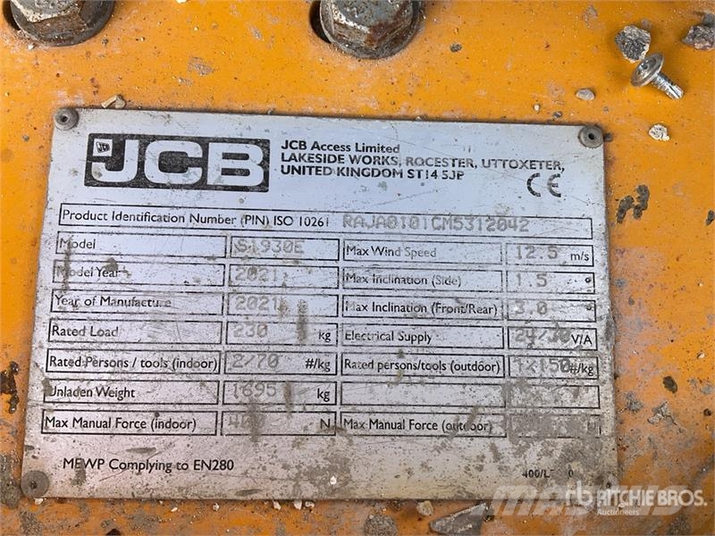 JCB S1930E Electric Scissor Lift 가위형 리프트
