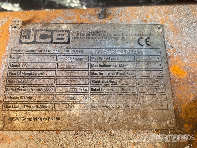JCB S1930E Electric Scissor Lift (Inoperable) Scissor lifts