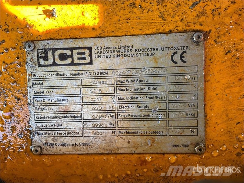 JCB S4046E Scheren-Arbeitsbühnen