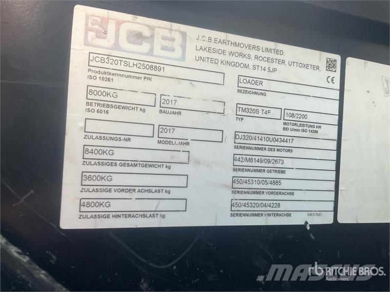JCB TM320s Telescopic Wheel Loader Chargeuse sur pneus