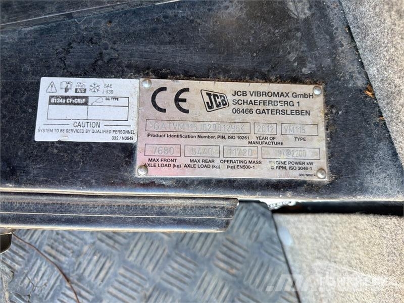 JCB VM115 Compacteur Monocylindre Smooth Drum Compacto Rouleaux monocylindre