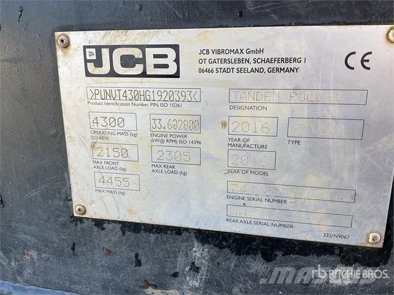 JCB VMT430-140 Double Drum Roller Twin drum rollers