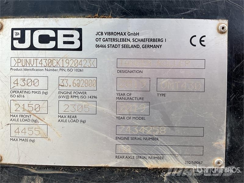 JCB VMT430-140 Double Drum Roller Twin drum rollers