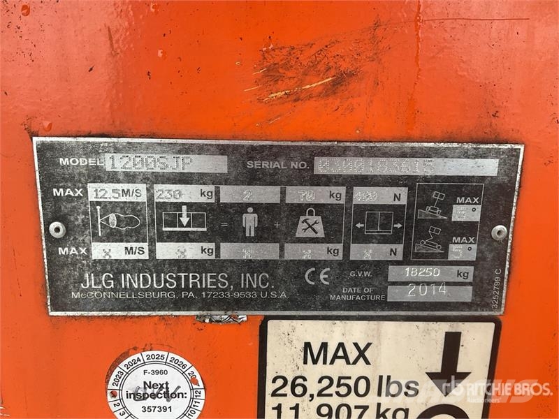 JLG 1200SJP 4WD Diesel 4495 Telescopic Boom Lift Teleskopske dvižne ploščadi