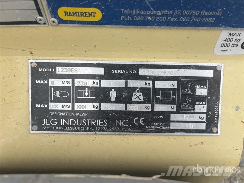 JLG 1230ES Vertical Mast Lift 垂直昇降型リフト