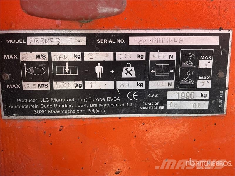 JLG 2030ES Electric Scissor Lift Sakselifter