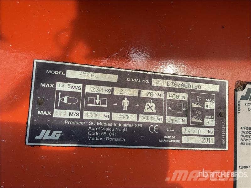 JLG 450AJ Series ll 4WD Diesel Articulating Boom Lift Knikarmhoogwerkers