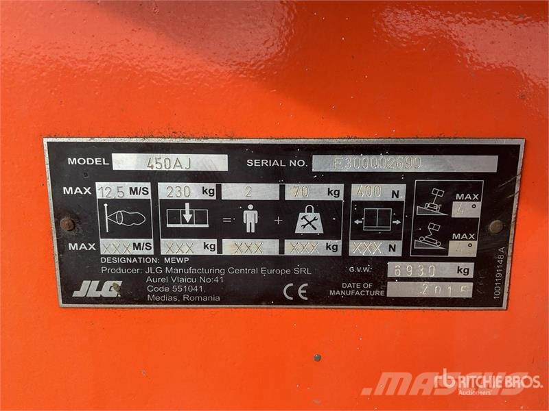 JLG 450AJ Series ll 4WD Diesel Articulating Boom Lift Iseliikuvad poomtõstukid