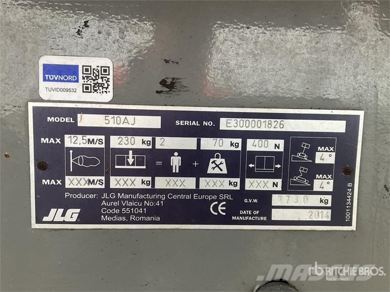 JLG 510 AJ 4WD Diesel Articulating Boom Lift Zglobne podizne platforme