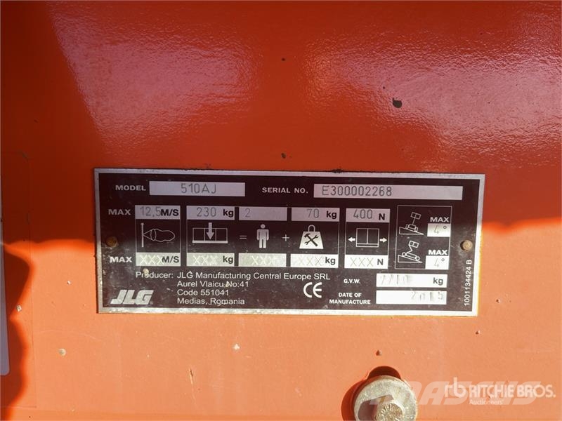JLG 510AJ 4WD Diesel Articulating Boom Lift Articulated boom lifts