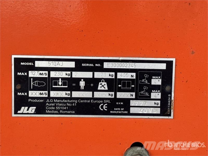 JLG 510AJ 4WD Diesel Nacelle Telescopique Telescopic B Telescoophoogwerkers