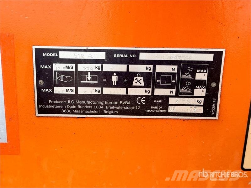 JLG 510AJ 4WD Nacelle Articulee Articulating Boom Lift Nacelles articulées