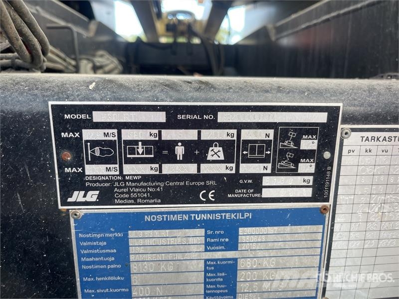 JLG 530LRT 4x4 Diesel Scissor Lift Šķerveida pacēlāji