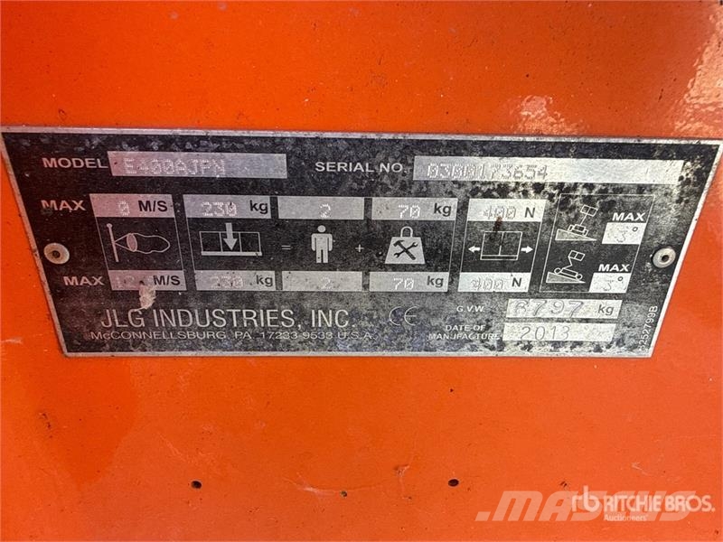 JLG E400AJPN Electric Articulating Boom Lift Knikarmhoogwerkers