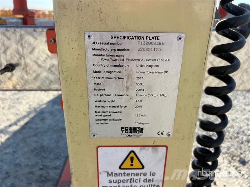 JLG NANO 830SP Vertical Mast Lift Személyemelők