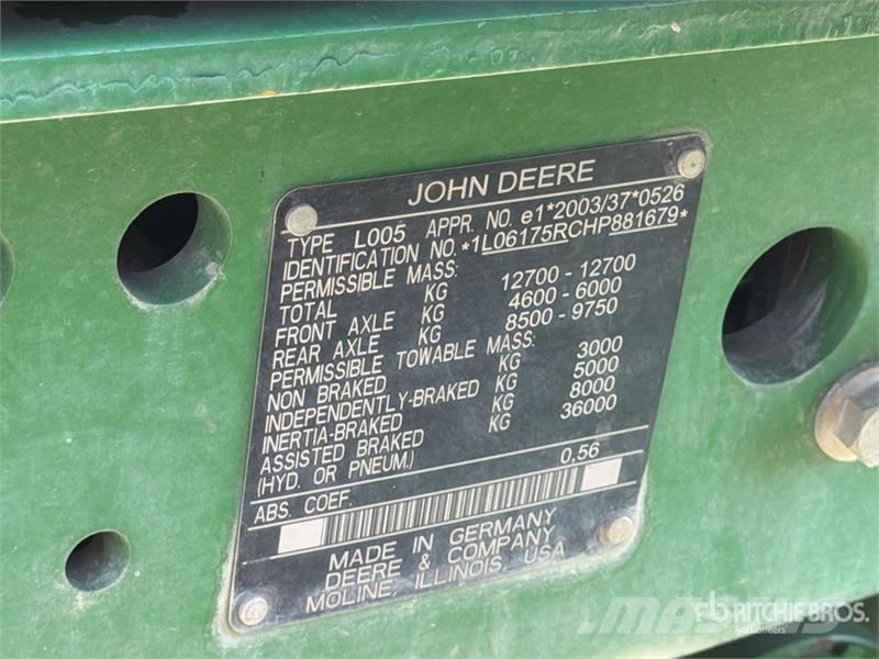 John Deere 6175R 4WD Tractor Trattori