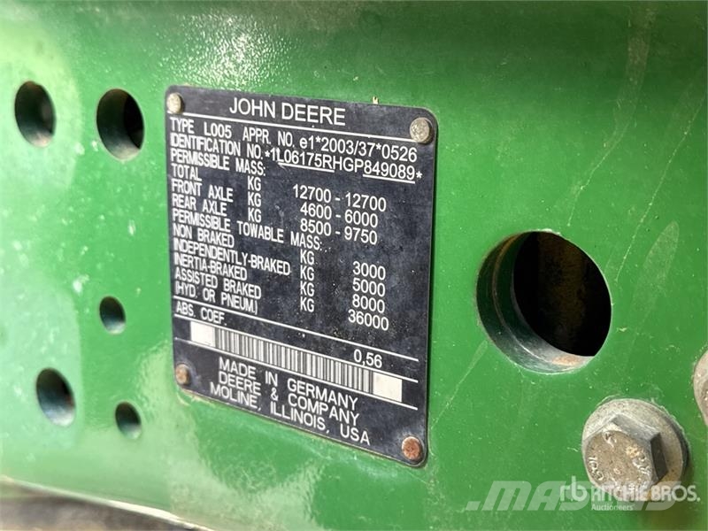 John Deere 6175R Auto Power Tracteur Agricole 4WD Tractor Tractors