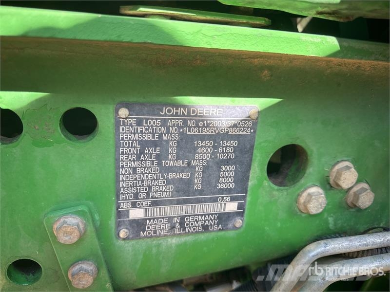 John Deere 6195R Autopower 4x4 Tracteur Agricole 4WD Tractor Tratores Agrícolas usados