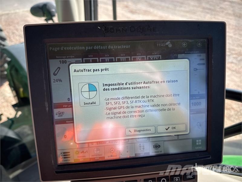 John Deere 6195R Direct Drive 4x4 Tracteur Agricole 4WD Tract Tracteur