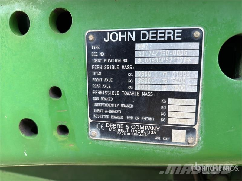 John Deere 6930 4WD Tractor Трактора