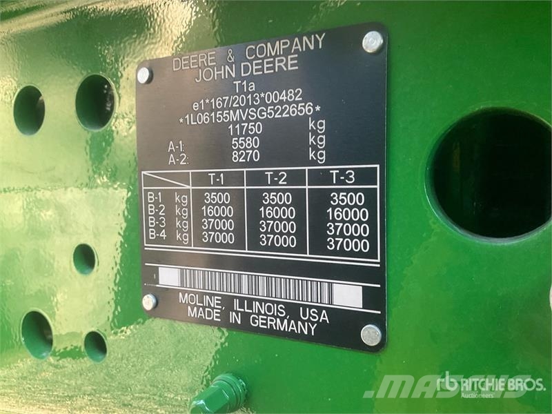 John Deere 6M155 4WD Tractor (Unused) 曳引機