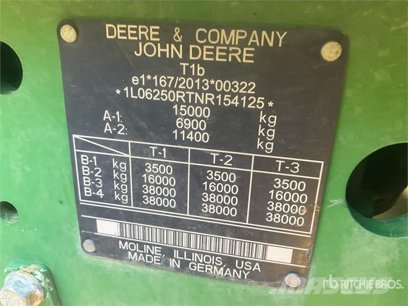 John Deere 6R250 4WD Tractor Traktorok