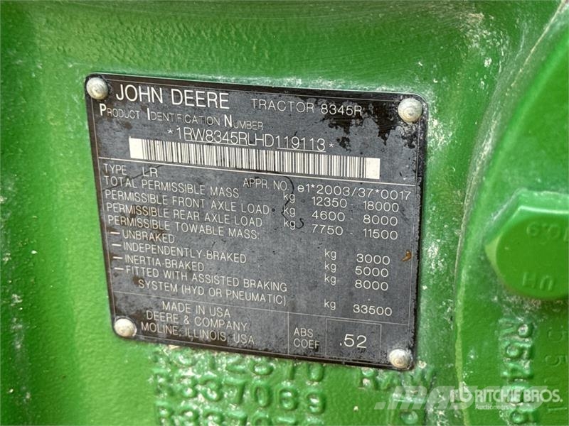John Deere 8345R Traktorer