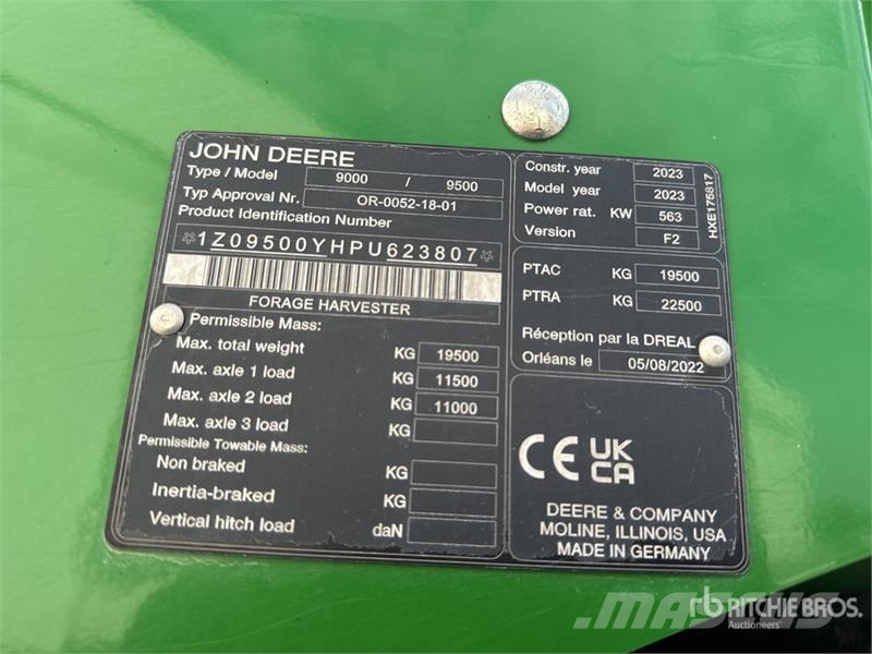 John Deere 9500i 4WD Forage Harvester Kombajni za stočnu hranu