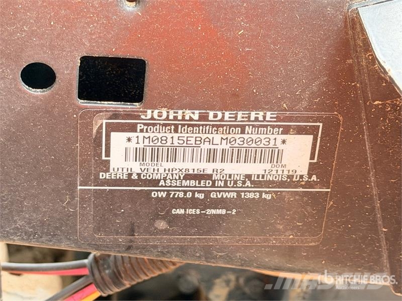John Deere HPX815E 4x4 Vehicule De Loisirs Utility Vehicle Arbeitsfahrzeuge