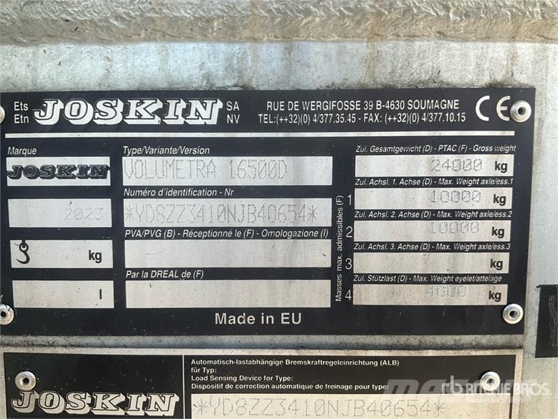 Joskin Volumetra 16500D T/A Liquid Manure Spreader (Unuse Epandeur de fumier