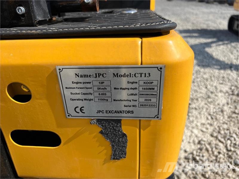 JPC CT13 Mini Excavator (Unused) Minigraafmachines < 7t