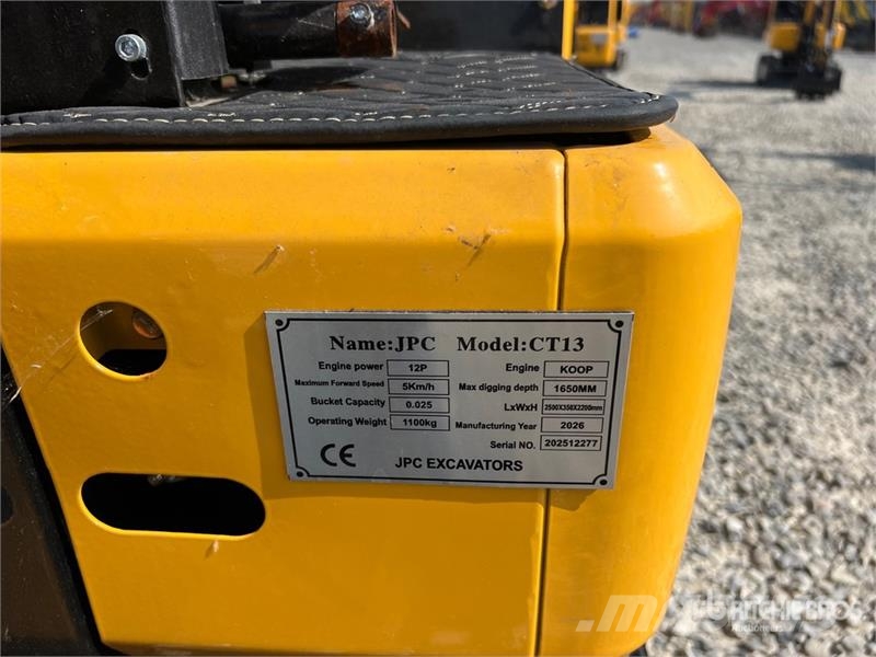 JPC CT13 Mini Excavator (Unused) Minigraafmachines < 7t