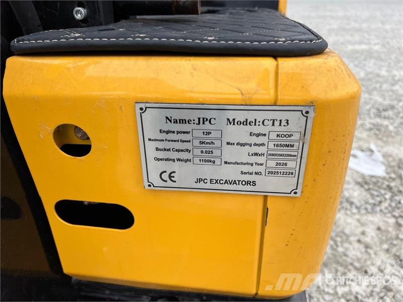 JPC CT13 Mini Excavator (Unused) Mini bagri <7t