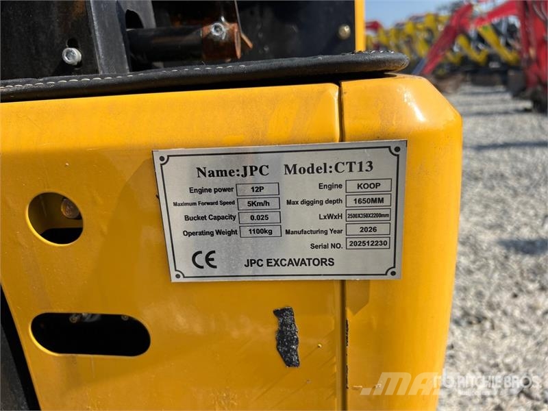 JPC CT13 Mini Excavator (Unused) Minigraafmachines < 7t