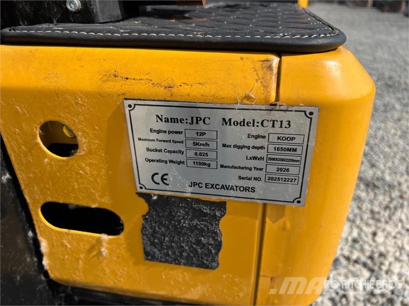 JPC CT13 Mini Excavator (Unused) Minigraafmachines < 7t