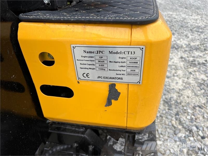 JPC CT13 Mini Excavator (Unused) Mini bagri <7t