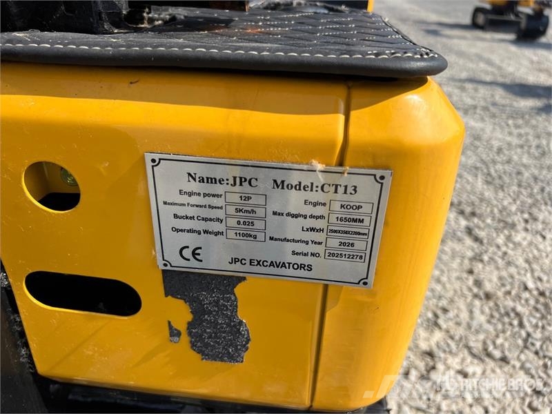 JPC CT13 Mini Excavator (Unused) Minigraafmachines < 7t