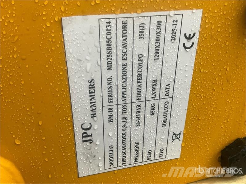 JPC HM10 Hydraulic Breaker Autres accessoires