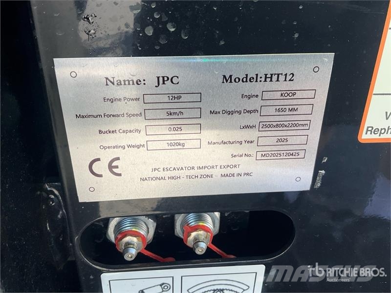 JPC HT12 Mini Excavator (Unused) حفارات صغيرة أقل من 7 طن (حفارات صغيرة)