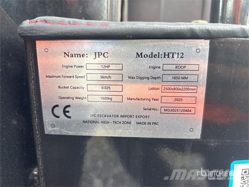 JPC HT12 Mini Excavator (Unused) Minigraafmachines < 7t