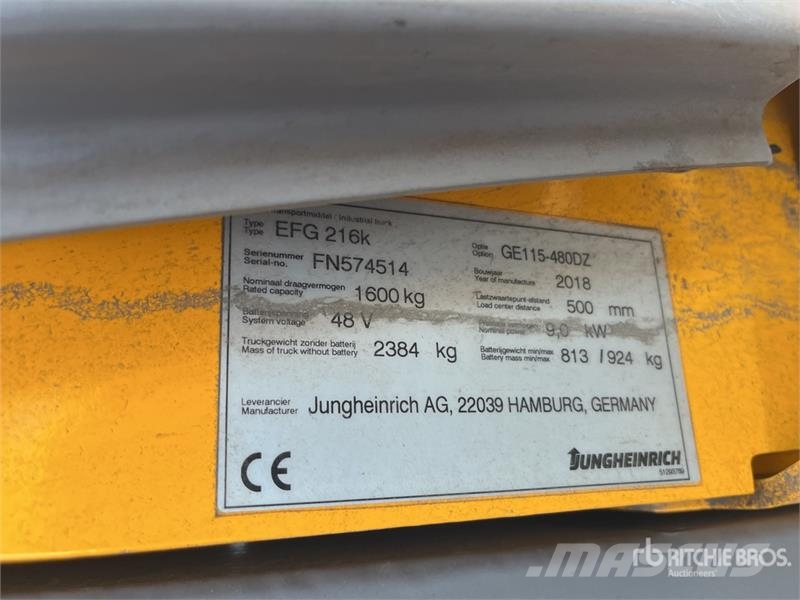 Jungheinrich EFG 216k 480DZ Forklift Autres Chariots élévateurs