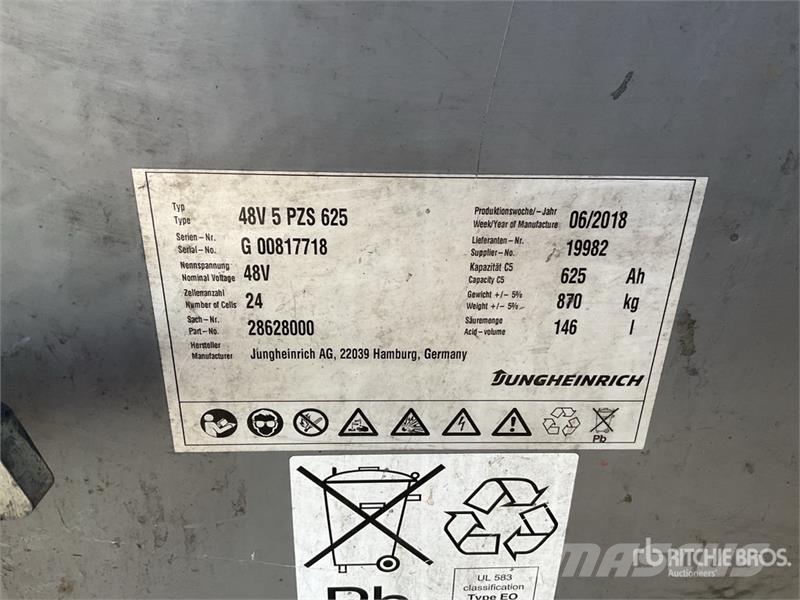 Jungheinrich EFG216K 1600 kg 3 Wheel Electric Forklift Carretillas de horquilla eléctrica