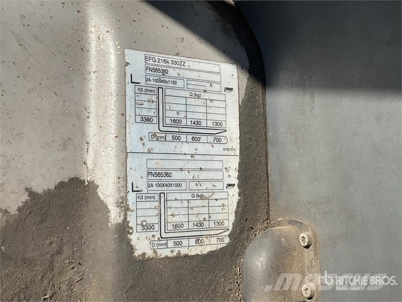Jungheinrich EFG216K 1600 kg 3 Wheel Electric Forklift Carretillas de horquilla eléctrica