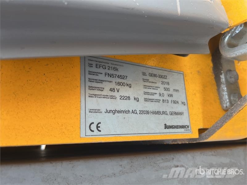 Jungheinrich EFG216K 330ZZ Forklift Autres Chariots élévateurs
