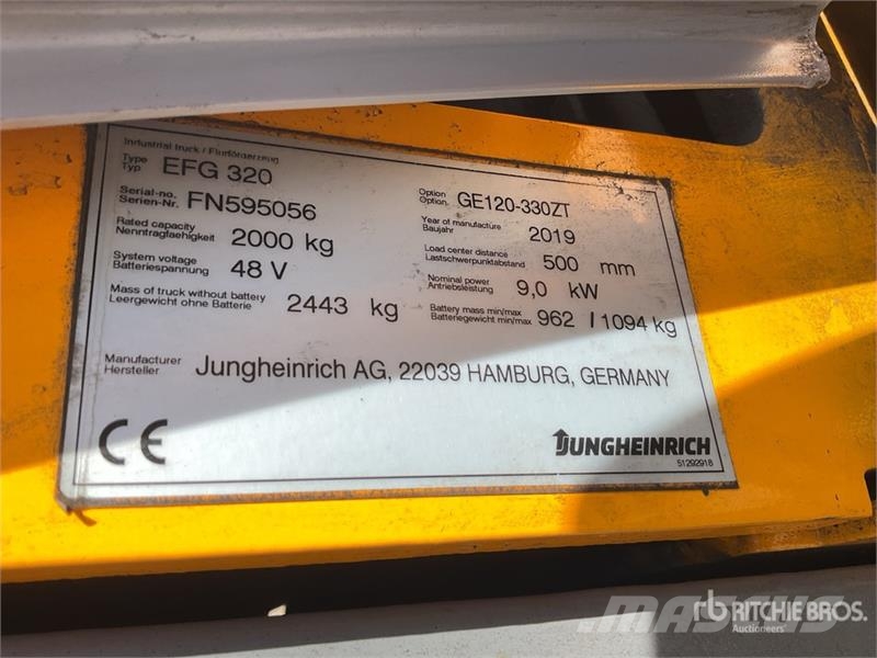 Jungheinrich EFG320 2000 kg Electric Forklift Carretillas de horquilla eléctrica