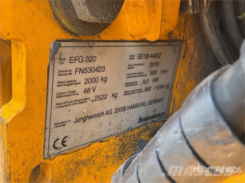 Jungheinrich EFG320 2000 kg Electric Forklift Carretillas de horquilla eléctrica