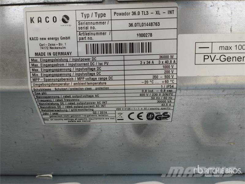 Kaco POWADOR 36.0 TL3 - XL - INT Professional Inve Övriga