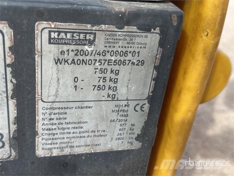 Kaeser M31PE Mobile Compresseur A Air Air Compressor 콤푸레샤