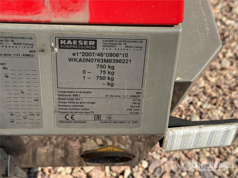 Kaeser M59 Mobile Compresseur A Air Air Compressor (Inope Compresoras